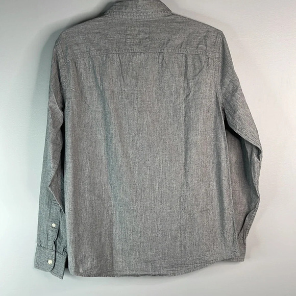 HOLLISTER Mens Preppy Button Down Shirt Bluish Grey Stretch Long Sleeve Size S - Picture 6 of 11